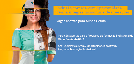 Vale abre 101 vagas para programa de trainee operacional em Minas
