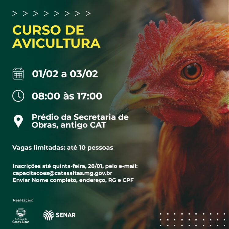 prefeitura-de-catas-altas-realizara-curso-de-avicultura