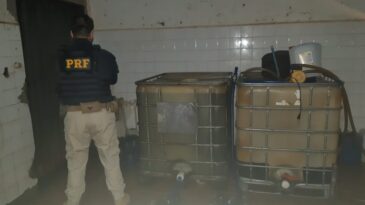PRF apreende combustível armazenado de forma ilegal