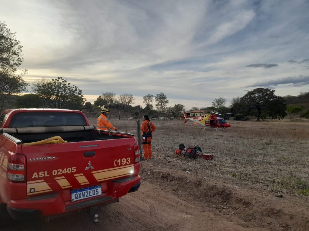 aeronave-arcanjo-resgata-trabalhador-apos-queda-de-torre-de-telecomunicacao