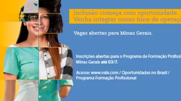 Vale abre 101 vagas para programa de trainee operacional em Minas